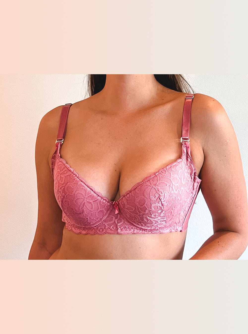 Brasiere Olivia de Encaje Rubor