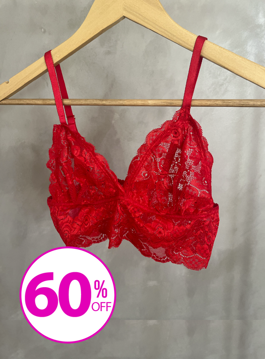 Bralette Lili de Encaje 1001 Rojo