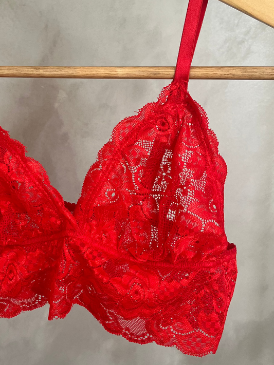 Bralette Lili de Encaje 1001 Rojo